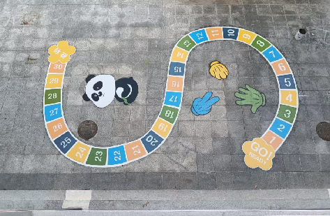 温岭地面游戏彩绘