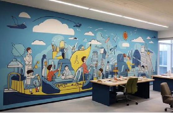 温岭办公室墙绘的特点。